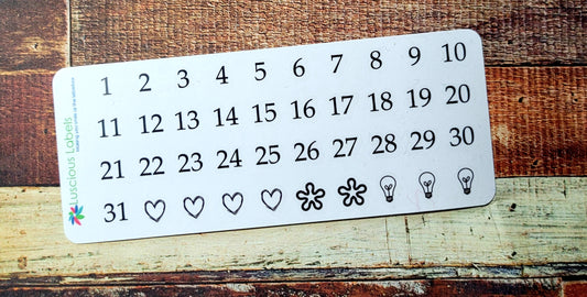 Large Date Stickers for Date Covers | Clear Stickers