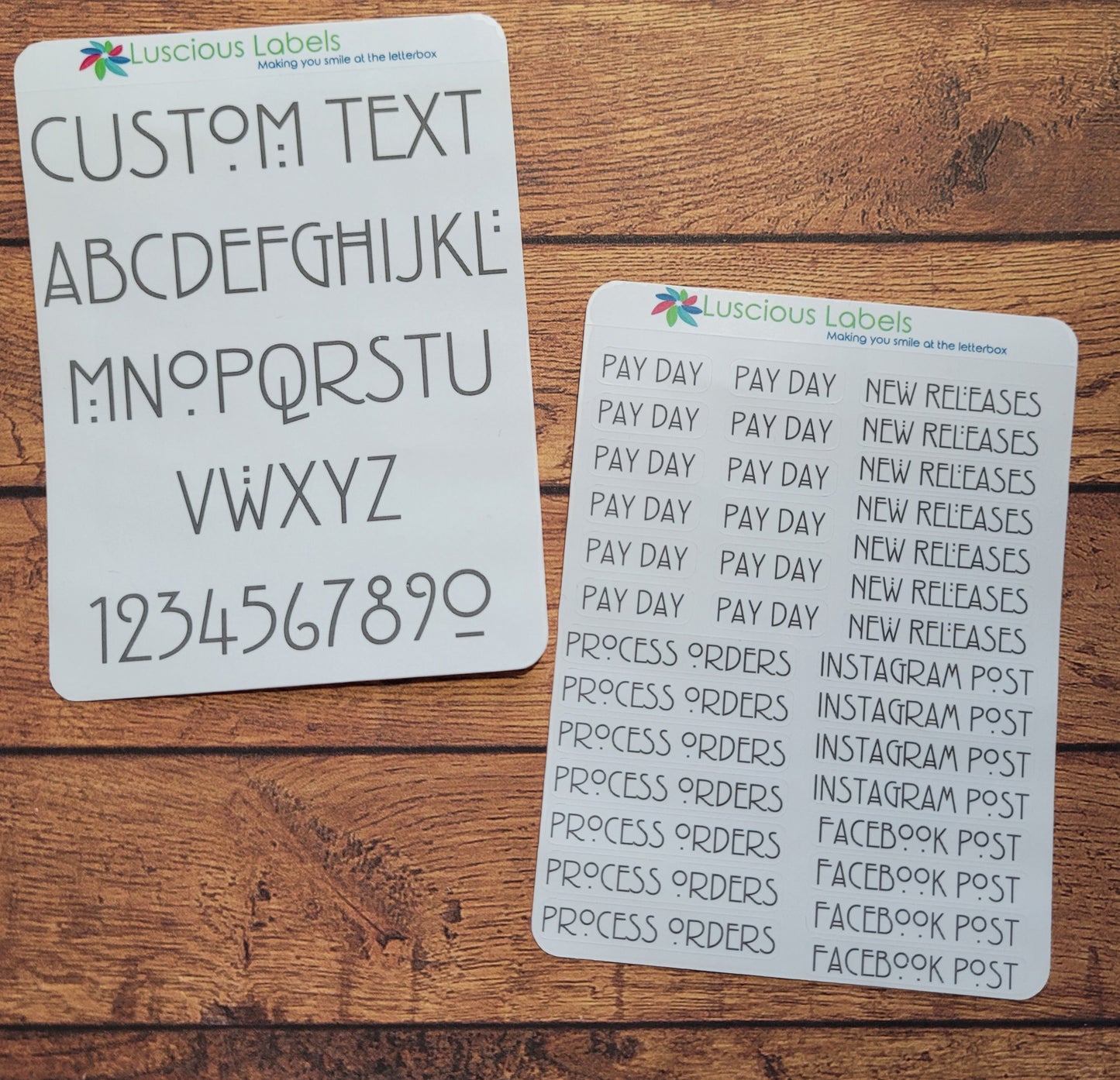 Custom Text Stickers - Limited Edition Font for Halloween