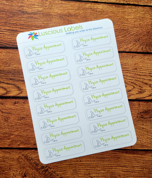 Physiotherapy Appointment Stickers