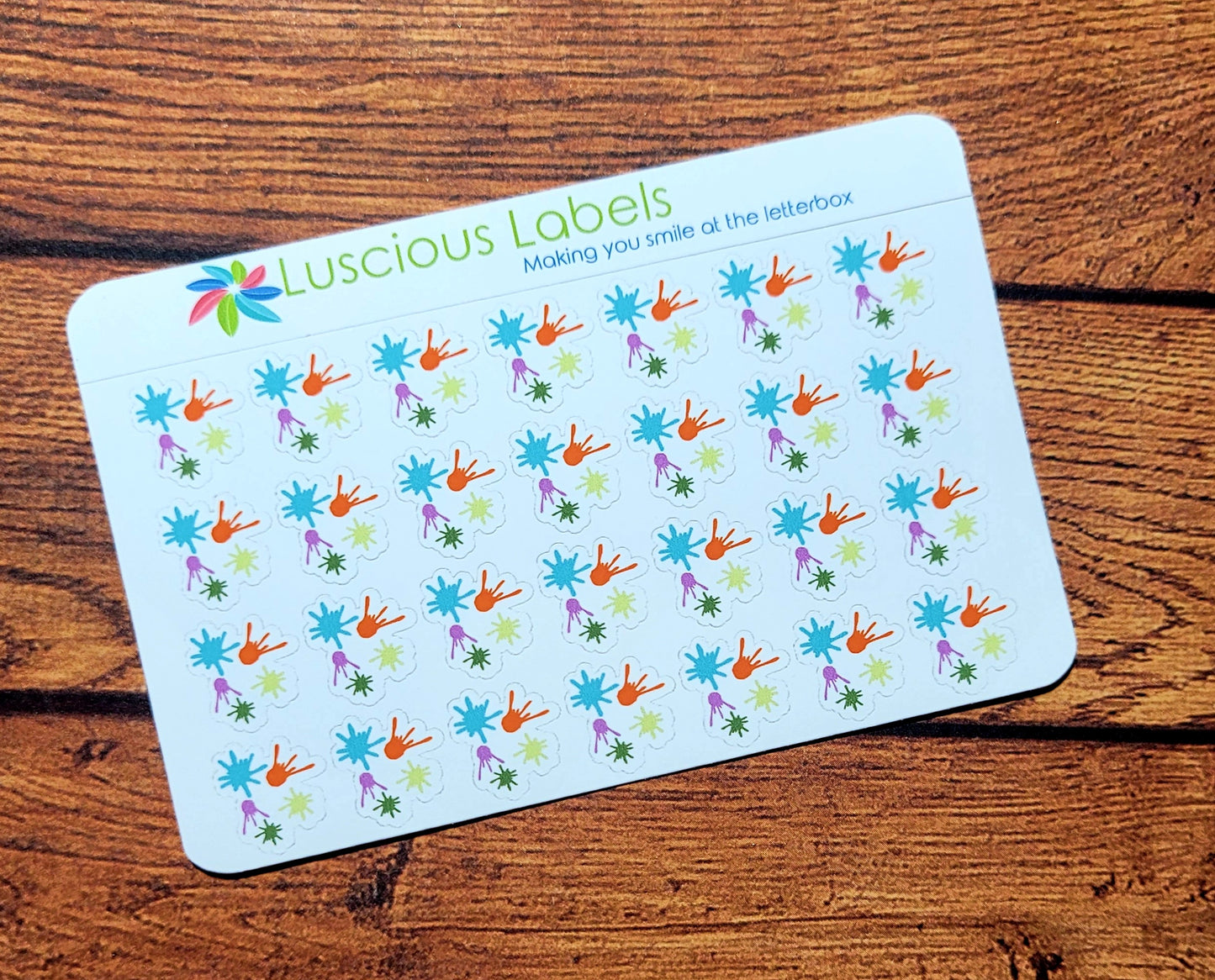 Mini Icon Paint Splatter Art Class Planner Stickers