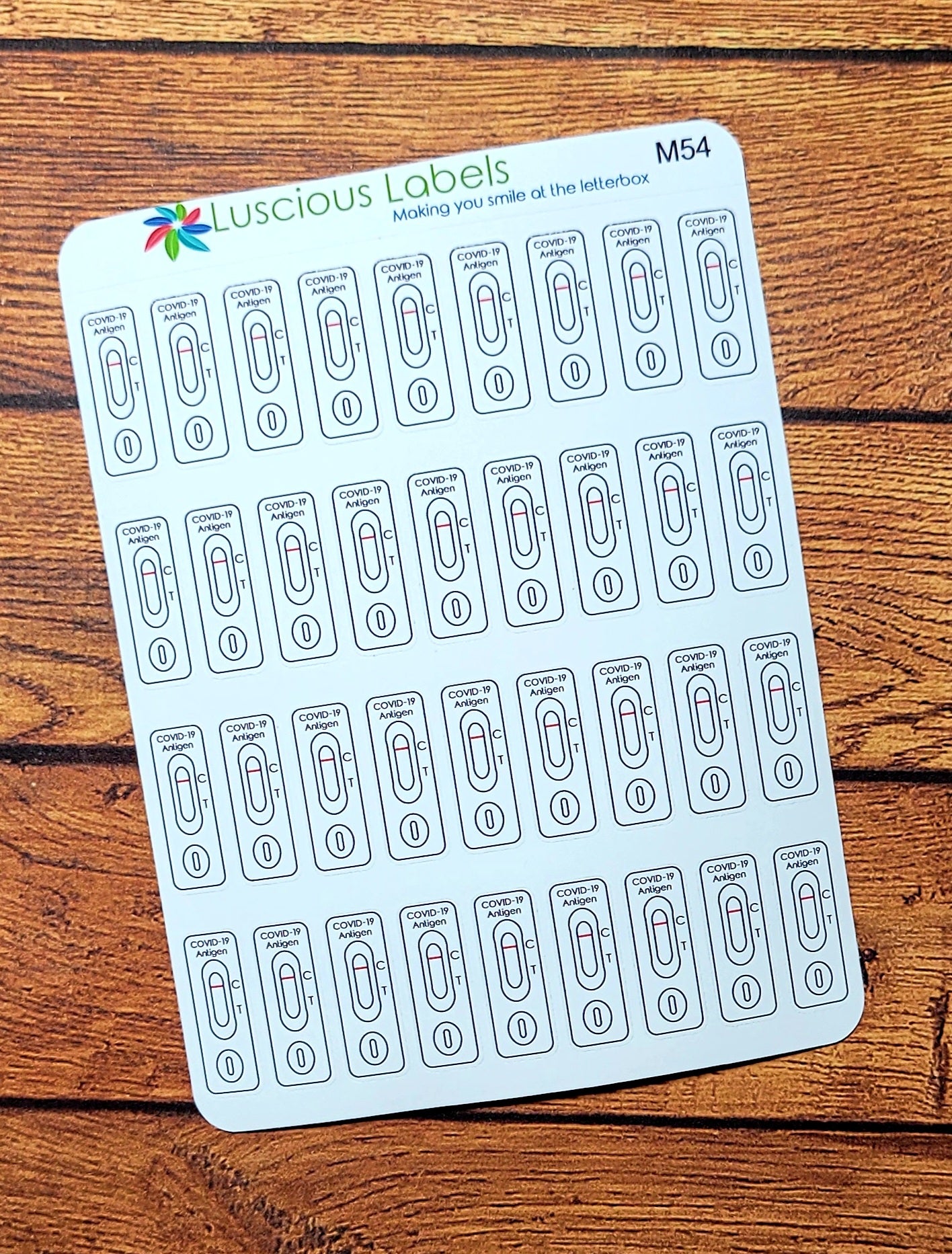 COVID-19 Rapid Antigen Test Stickers – Luscious Labels