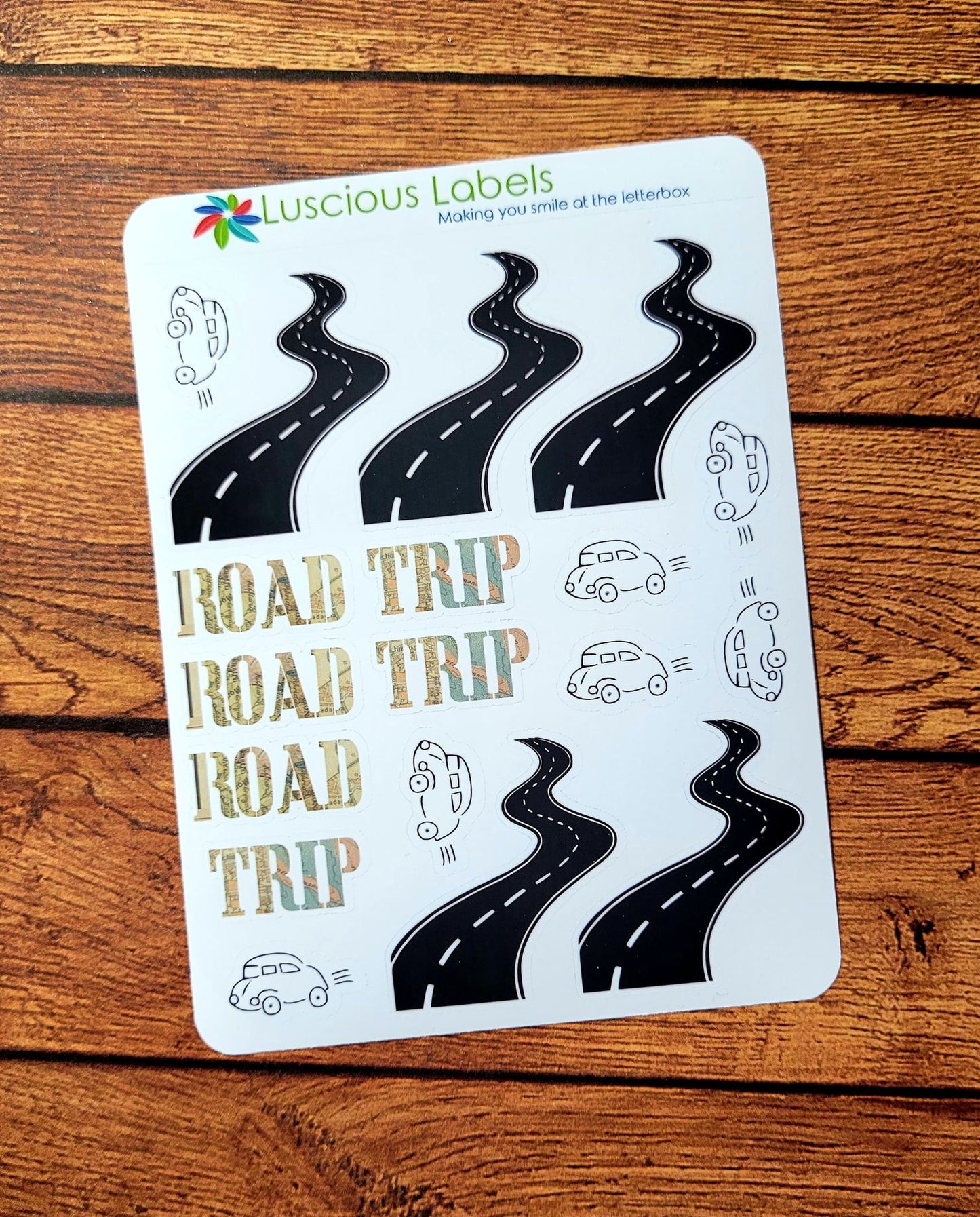 Road and Car Trip Planner stickers
