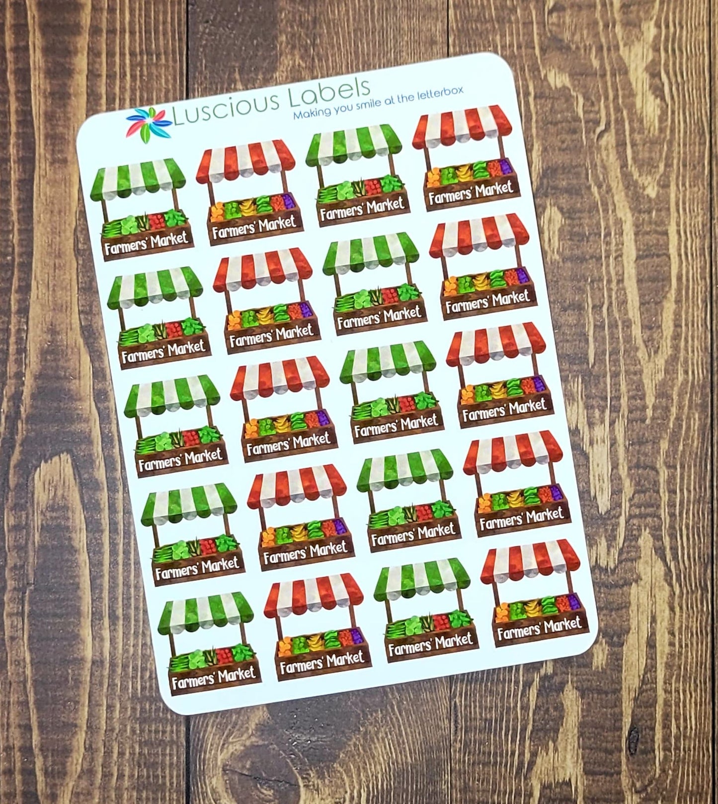 Farmers Market Planner Stickers H17