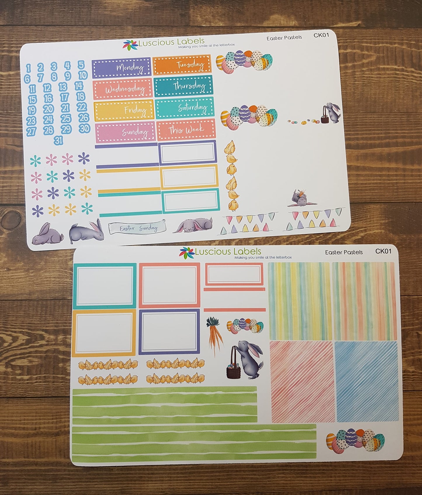 Easter Pastel Weekly Planner Kit for Hobonichi Cousin CK01