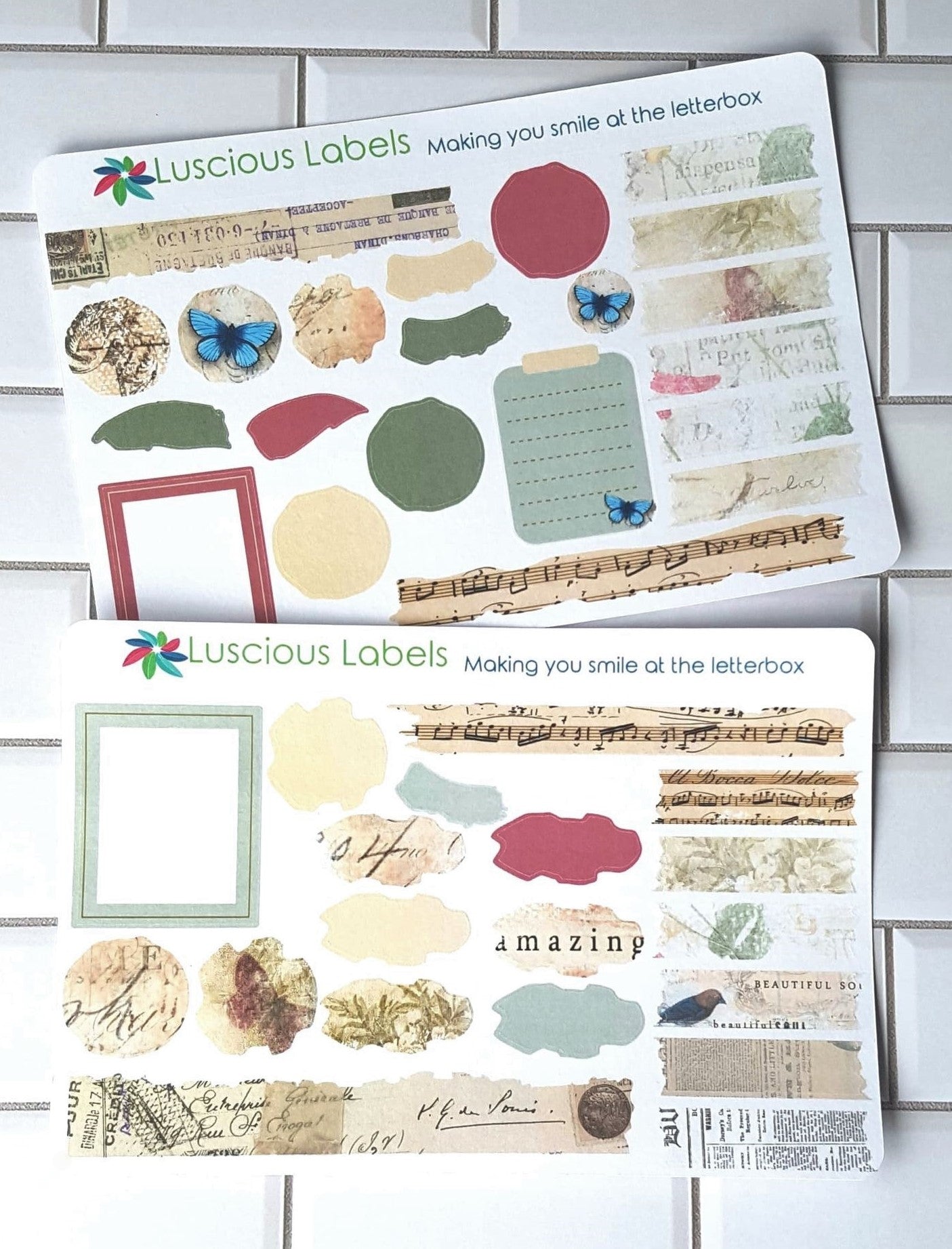 Vintage Decorative Journaling Stickers