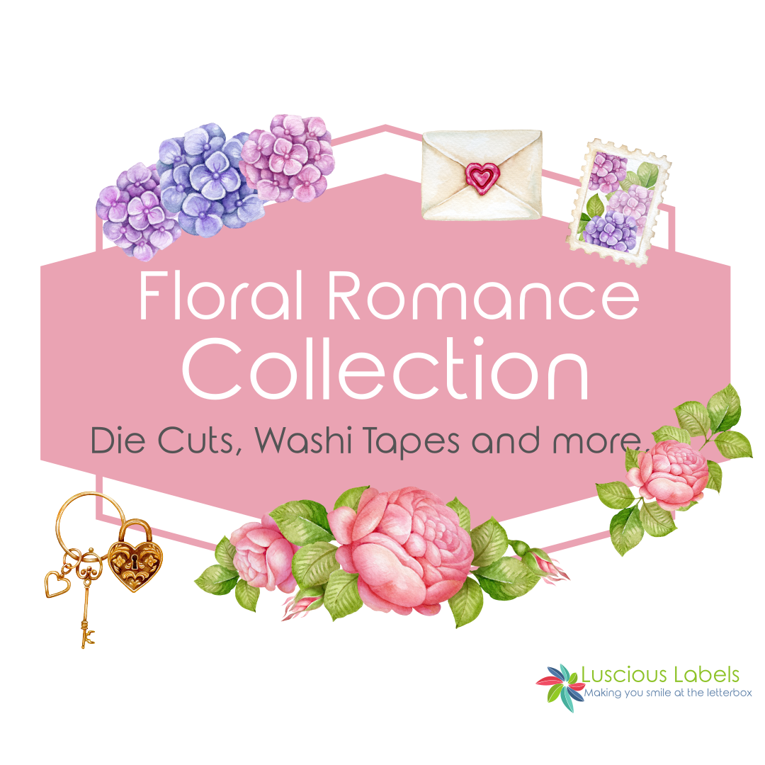 Floral Romance Postal Stickers