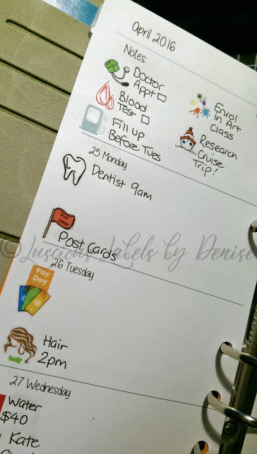 Mini Icon Hair Appointment Planner Stickers