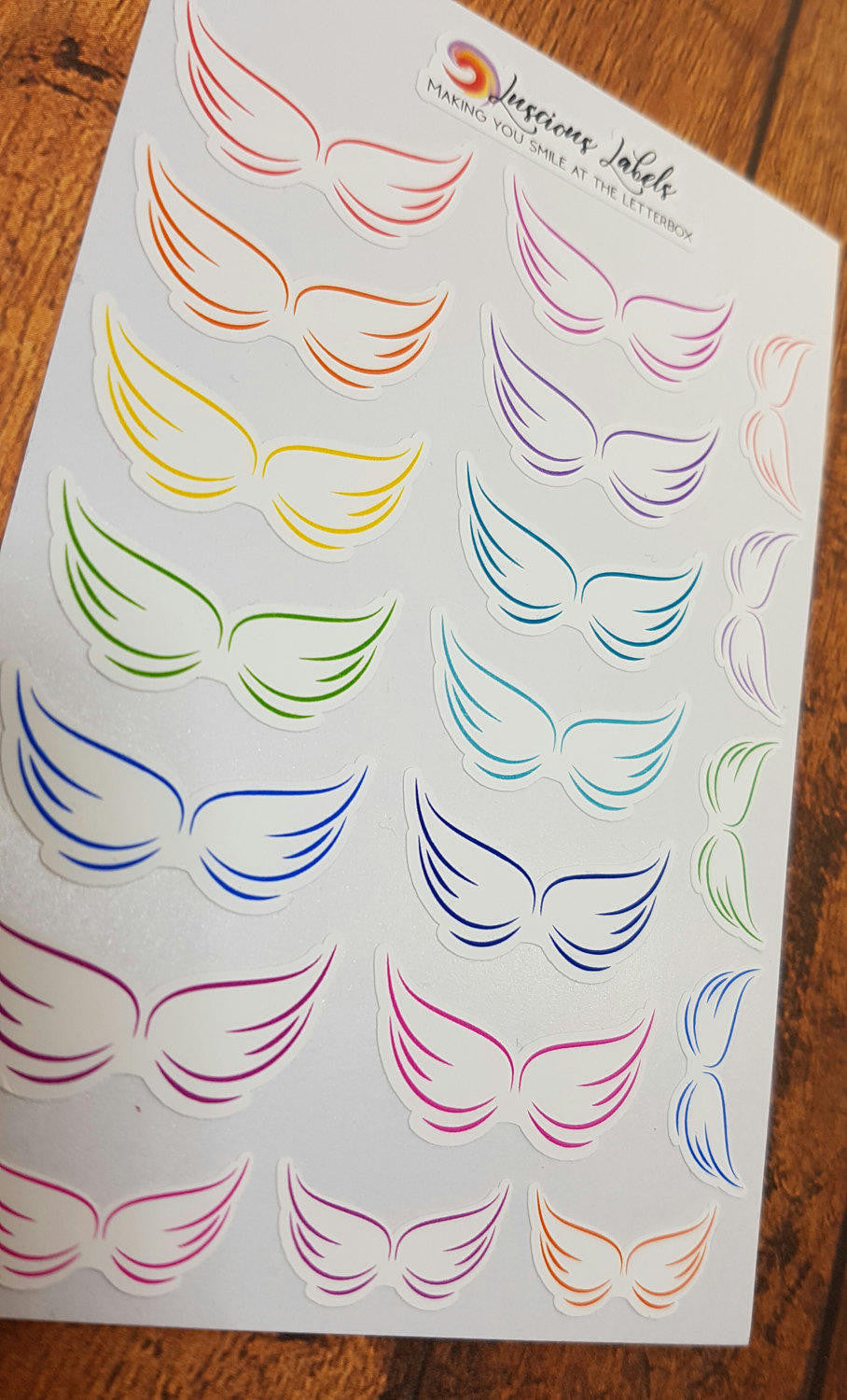 Delicate Wing Memorial Stickers for remembering Loved ones