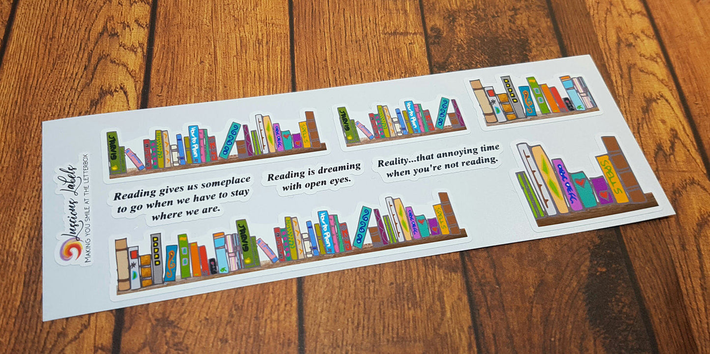 Book Shelf Planner Stickers | Reading | Books