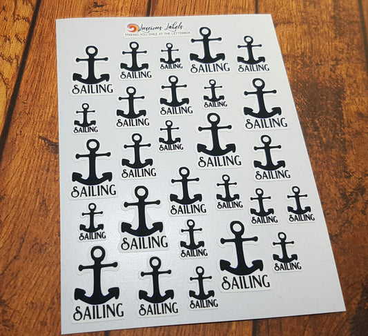 Anchor Sailing Navy Planner Stickers