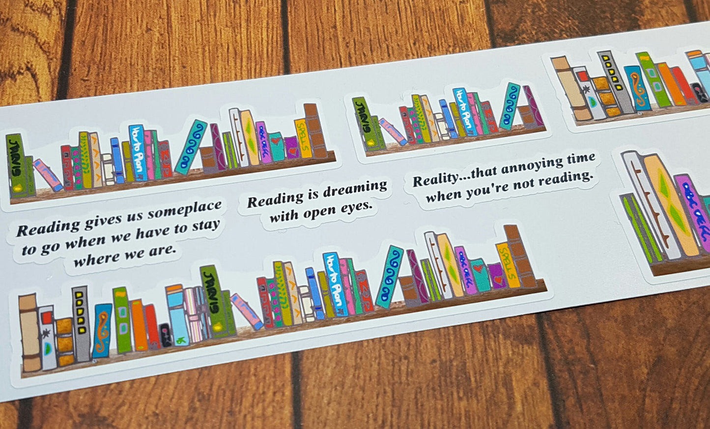 Book Shelf Planner Stickers | Reading | Books