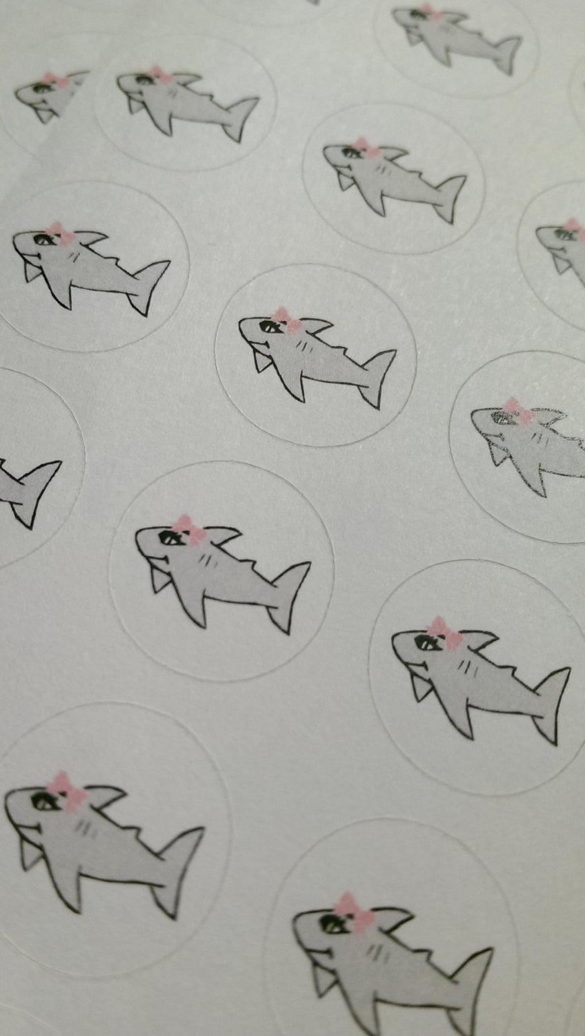 Shark Week Stickers - Period Tracking Icons