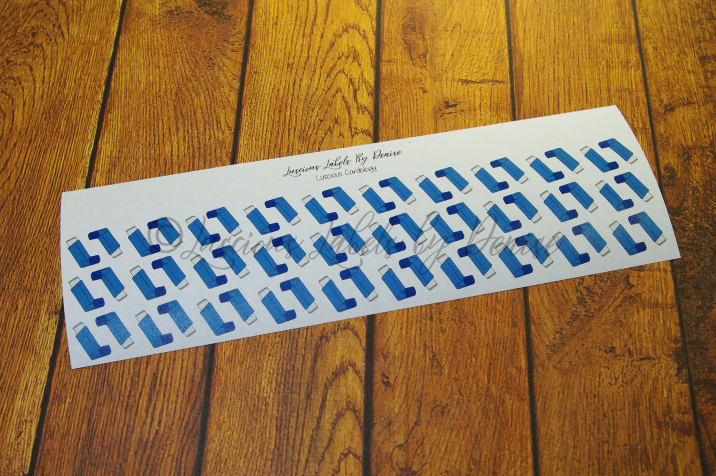 Blue Asthma Puffer Stickers